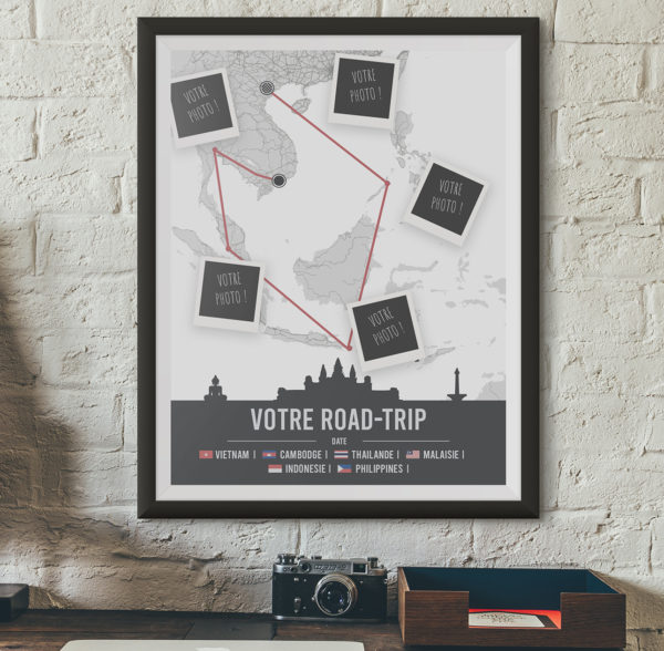 Affiche Poster Road Trip Personnalisée