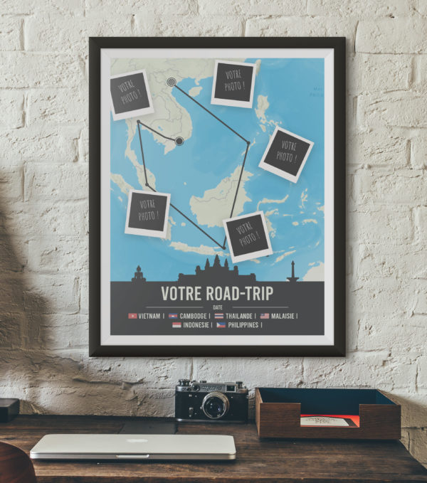 Affiche Poster Road Trip Personnalisée