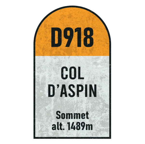 Panneau mural du Col d'Aspin- Décoration murale imprimée - Souvenir de cyclisme - Cadeau pour cycliste - Tour de France Souvenir