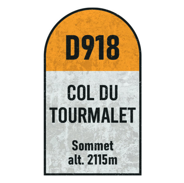 Panneau mural du Col du Tourmalet - Décoration murale imprimée - Souvenir de cyclisme - Cadeau pour cycliste - Tour de France Souvenir