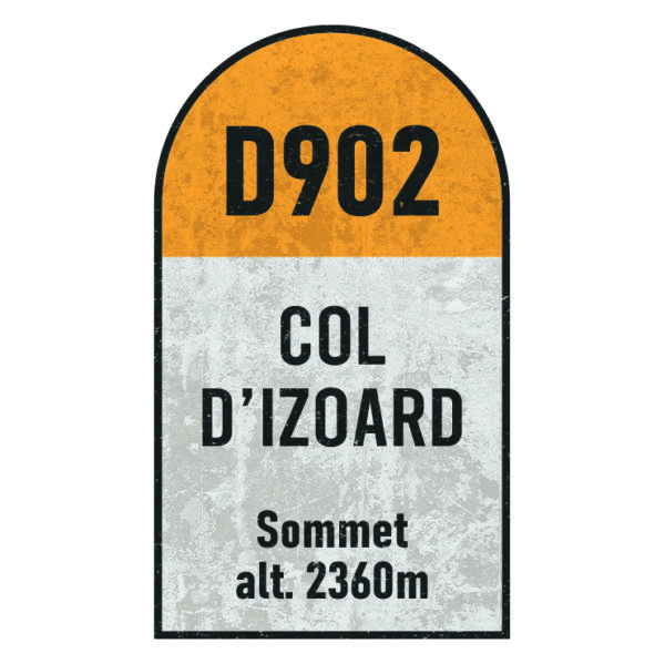 Panneau mural col d'Izoard - Décoration murale imprimée - Souvenir de cyclisme - Cadeau pour cycliste - Tour de France Souvenir