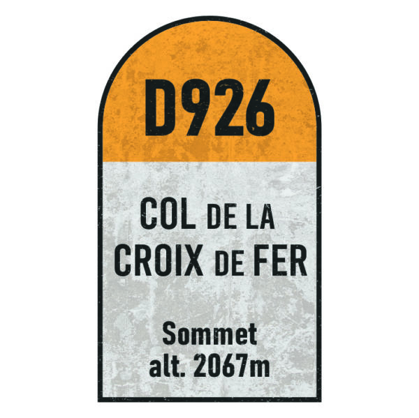 Panneau mural du Col de la Croix de Fer - Décoration murale imprimée - Souvenir de cyclisme - Cadeau pour cycliste - Tour de France Souvenir