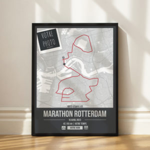 Affiche du Marathon de Rotterdam Personnalisée - Décoration Running Footing