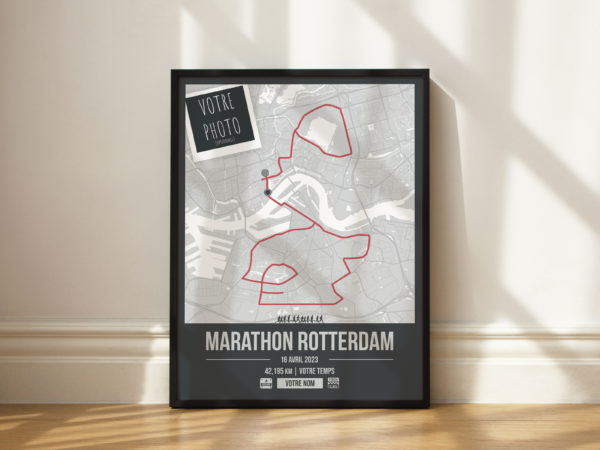 Affiche du Marathon de Rotterdam Personnalisée - Décoration Running Footing