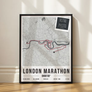 Affiche du Marathon de Londres Personnalisée - Décoration Running Footing