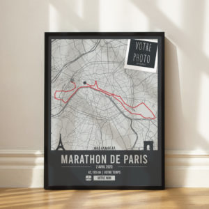 Affiche du Marathon de Paris Personnalisée - Décoration Running Footing