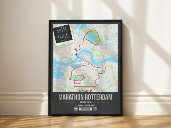 Affiche du Marathon de Rotterdam Personnalisée - Décoration Running Footing