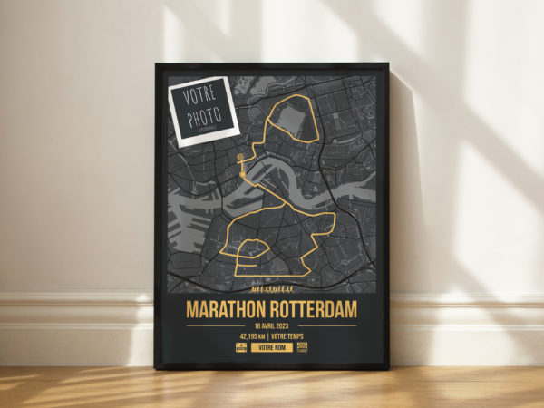 Affiche du Marathon de Rotterdam Personnalisée - Décoration Running Footing