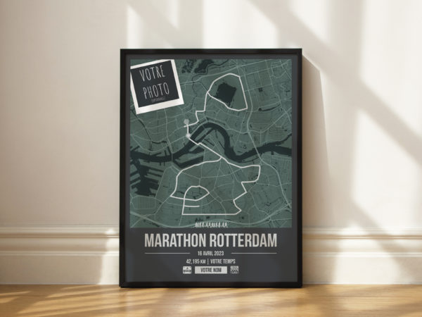 Affiche du Marathon de Rotterdam Personnalisée - Décoration Running Footing