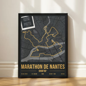 Affiche du Marathon de Nantes Personnalisée - Décoration Running Footing