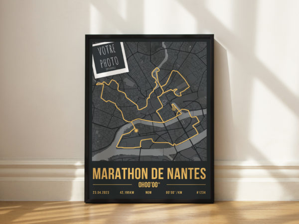 Affiche du Marathon de Nantes Personnalisée - Décoration Running Footing